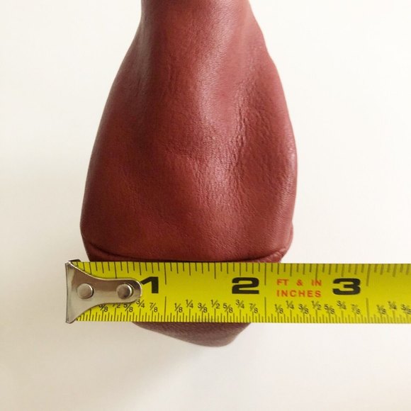 Cole Haan Magnetic Clutch Purse Handbag Cosmetic Pouch Red Leather 11x5x2 Clean! - Picture 10 of 10